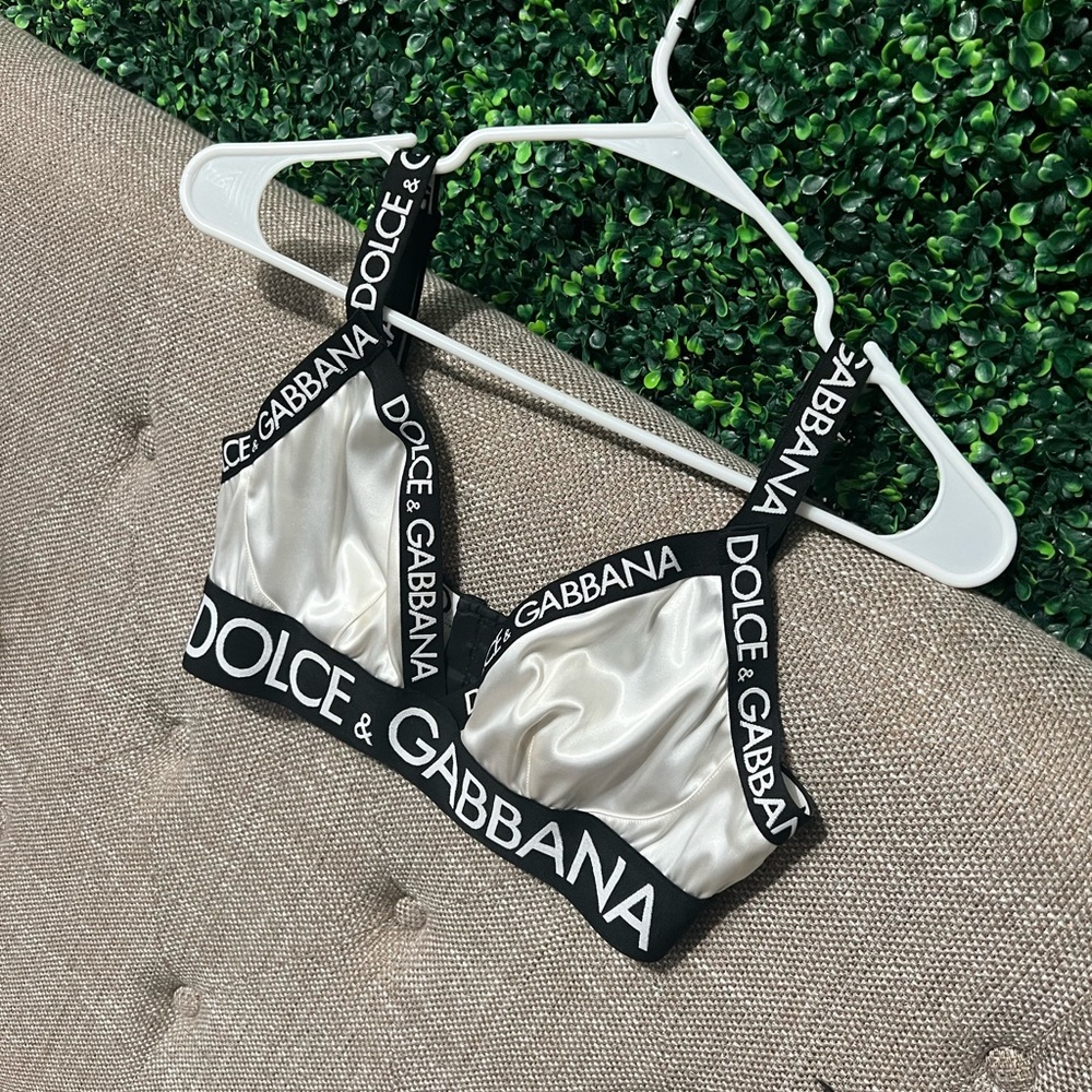 Dolce & Gabbana  White Triangle bra top